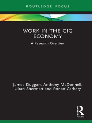 cover image of Work in the Gig Economy